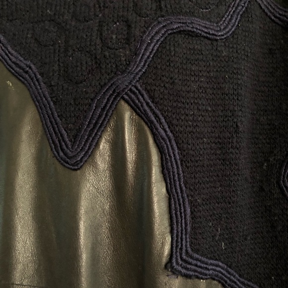 VTG Wool Patchwork Mock Sweater - Picture 6 of 9